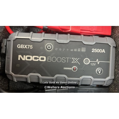 6304 - NOCO BOOST X GBX75 2500A ULTRASAFE CAR JUMP STARTER, JUMP STARTER POWER PACK, 12V BATTERY BOOSTER, P... 