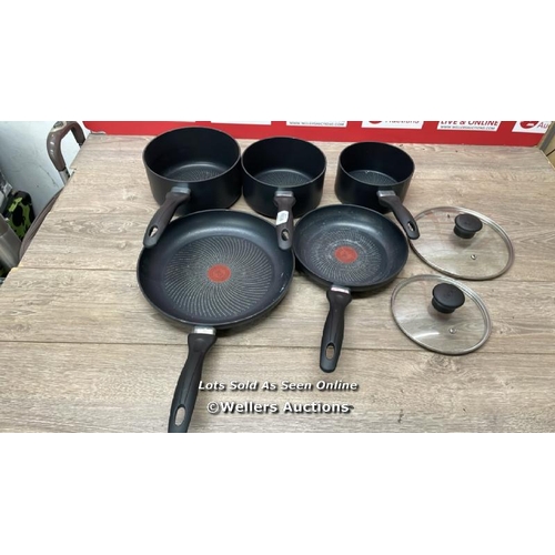 6608 - TEFAL INDUCTION COOKWARE SET, 5 PIECE / SIGNS OF USE / E54