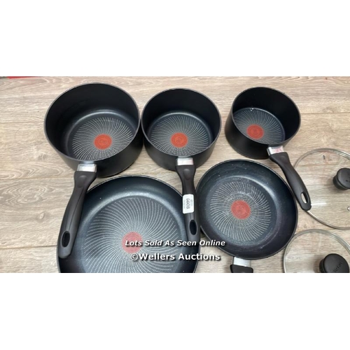 6608 - TEFAL INDUCTION COOKWARE SET, 5 PIECE / SIGNS OF USE / E54