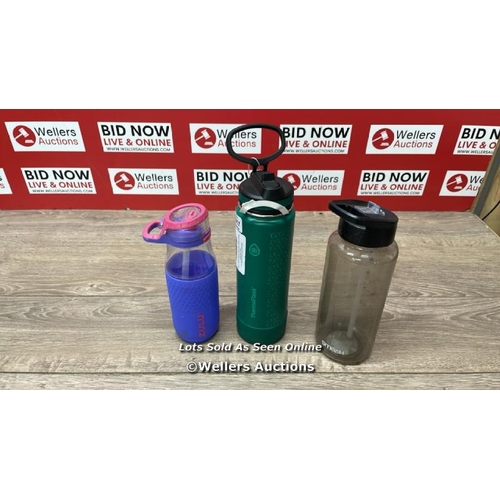 6617 - X3 WATERBOTTLES INCL. THERMOFLASK & ZULU / SIGNS OF USE / E54