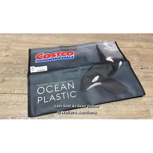 6619 - COSTCO OCEAN PLASTIC REUSABLE SHOPPING BAG / APPEARS NEW   / E46