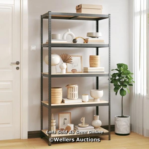 8086 - LATITUDE RUN 180CM 5 SHELF SHELVING UNIT / FINISH: GREY / RRP: 66.99 / W2