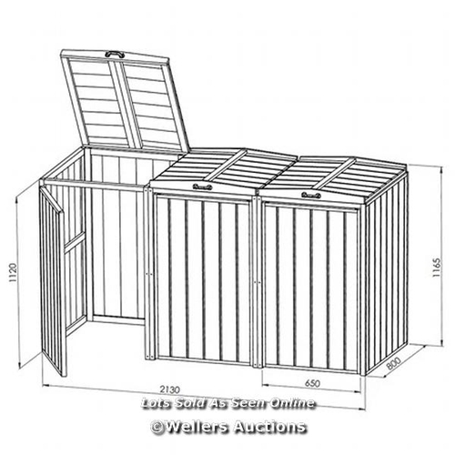 8092 - REBRILLIANT CUMBIE WOODEN TRIPLE BIN STORE / RRP: 459.99 / W2