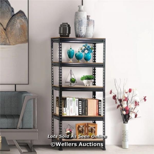 8114 - SYMPLE STUFF 150 CM 4 SHELF SHELVING UNIT / COLOUR: BLACK / RRP: 38.99 / W2