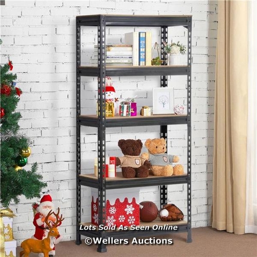 8114 - SYMPLE STUFF 150 CM 4 SHELF SHELVING UNIT / COLOUR: BLACK / RRP: 38.99 / W2