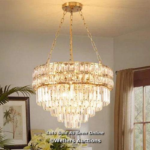 8117 - CANORA GREY ANNUKKA 11 - LIGHT CRYSTAL CHANDELIER / FINISH: GOLD / RRP: 184.99 / W2