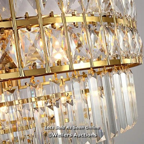 8117 - CANORA GREY ANNUKKA 11 - LIGHT CRYSTAL CHANDELIER / FINISH: GOLD / RRP: 184.99 / W2