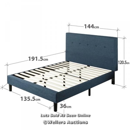 8118 - HYKKON ELEONORA BUTTON TUFTED BED FRAME / SIZE: DOUBLE (4'6) / RRP: 169.99 / W3