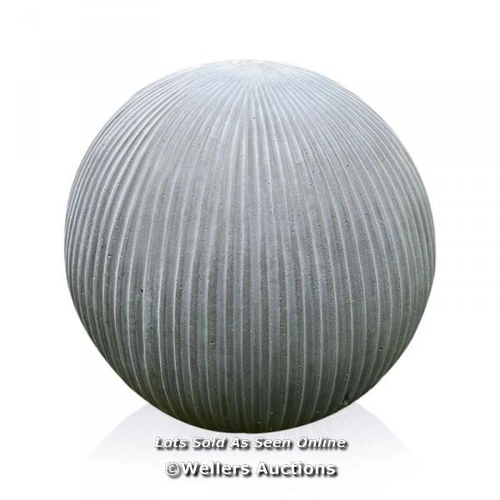 8121 - HORTICO GARDEN DECORATIVE BALL, ZEN GARDEN, SWIMMING POOL, HOUSE ENTRANCE, PATIO, RIBBED STONE EFFEC... 