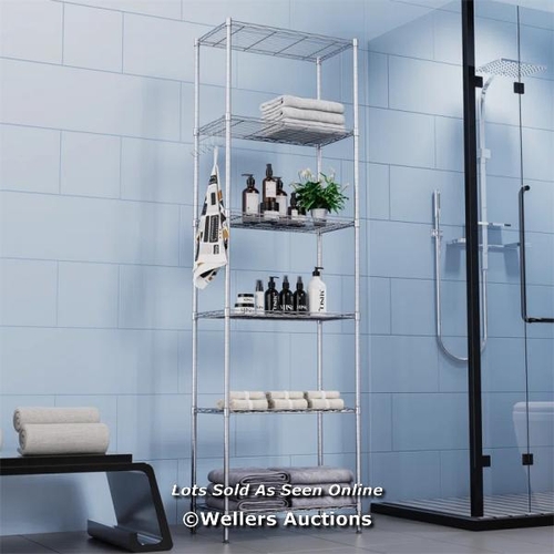 8127 - REBRILLIANT EITAN 54 CM W 6-TIER STEEL SHELVING UNIT / RRP: 38.99 / W3