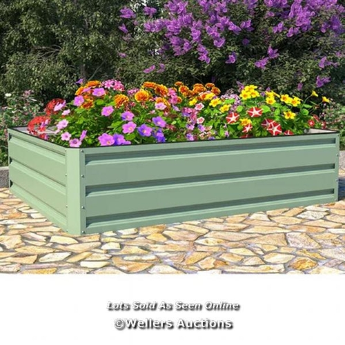 8130 - DAKOTA FIELDS HUB METAL RAISED FLOWER BED / SIZE: 30CM H X 120CM W X 90CM D / RRP: 44.99 / W3