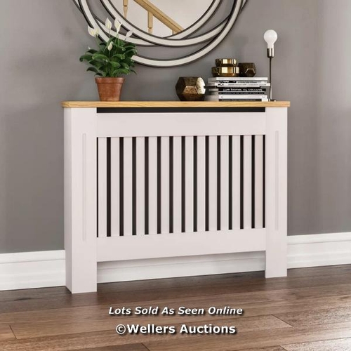 8131 - AUGUST GROVE BEACSFIELD RADIATOR COVER / SIZE: 83.3CM H X 111CM W X 19CM D, COLOUR: WHITE / RRP: 45.... 