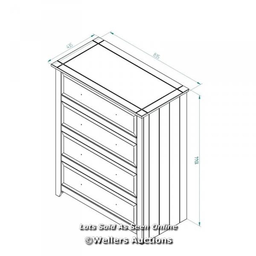 8143 - LARK MANOR GAIA 4 DRAWER 83.5CM W CHEST OF DRAWERS / RRP: 121.99 / W3