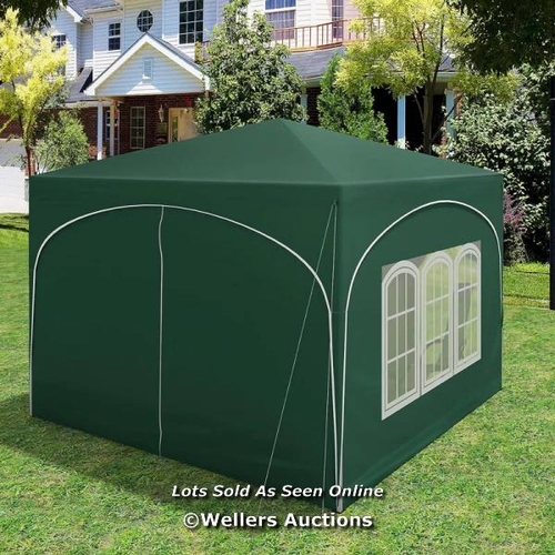 8147 - DAKOTA FIELDS CHONCEY 3M X 3M METAL POP-UP GAZEBO / ROOF COLOUR: GREEN / RRP: 132.99 / W3