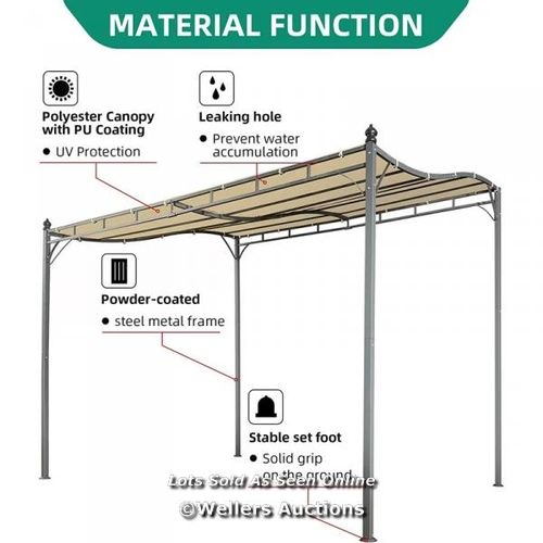 8158 - DAKOTA FIELDS 3M X 2.5M ALUMINIUM PERGOLA  / RRP: 199.99 / W3