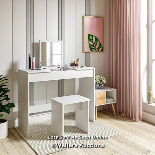 8164 - EBERN DESIGNS DAMAURION DRESSING TABLE SET WITH MIRROR / RRP: 75.99 / W3