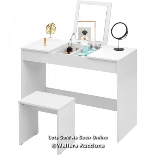 8164 - EBERN DESIGNS DAMAURION DRESSING TABLE SET WITH MIRROR / RRP: 75.99 / W3