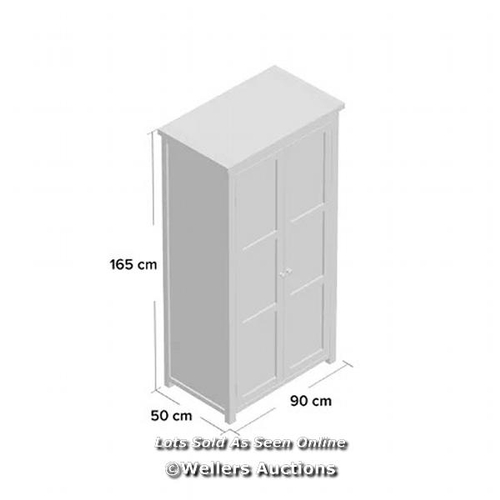 8168 - BRAMBLY COTTAGE 2 DOOR WARDROBE / FINISH: WAXED OAK / RRP: 309.99 / W3