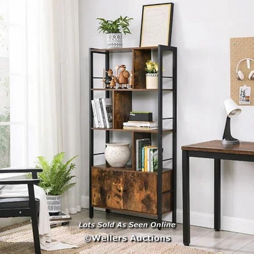 8169 - TRENT AUSTIN DESIGN JAZMYNE BOOKCASE / COLOUR: RUSTIC BROWN/BLACK / RRP: 93.99 / W3