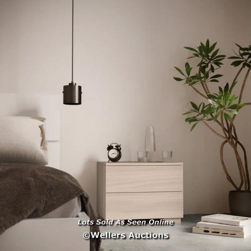 8182 - LATITUDE RUN LEONARDO - MODERN AND LINEAR NIGHTSTAND ASSEMBLED / COLOUR: ELM / RRP: 139.99 / CNT1