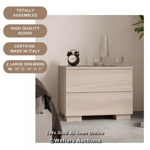 8182 - LATITUDE RUN LEONARDO - MODERN AND LINEAR NIGHTSTAND ASSEMBLED / COLOUR: ELM / RRP: 139.99 / CNT1