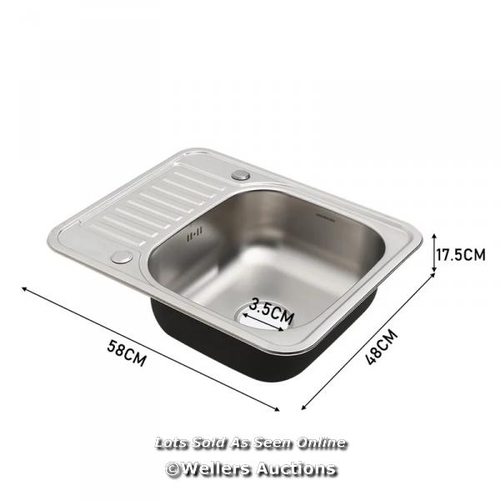 8222 - BELFRY KITCHEN SHAUNTA 58CM X 48CM SINGLE BOWL INSET KITCHEN SINK / RRP: 38.99 / CNT1