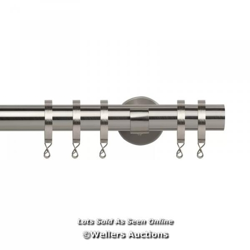 8238 - SYMPLE STUFF CURTAIN SINGLE POLE / SIZE: 200 CM W X 2.8 CM H, FINISH: SATIN SILVER / RRP: 49.99 / CN... 