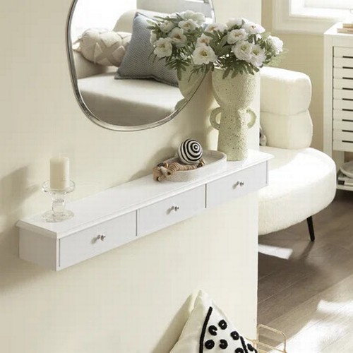 8249 - 17 STORIES SWENI WALL SHELF / FINISH: WHITE / RRP: 40.99 / CNT1