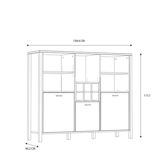 8254 - MERCURY ROW LORRAYNE CHINA CABINET / RRP: 275.99 / GZ