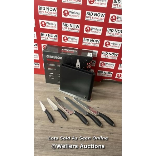 112 - CIRCULON KNIFE BLOCK 6PC / MINIMAL SIGNS OF USE / B35