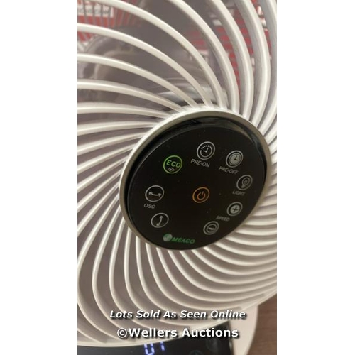 134 - MEACO AIR CIRCULATOR FAN / POWERS UP / SIGNS OF USE