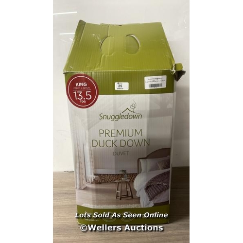 25 - SNUGGLEDOWN DUCK DOWN 90/10, 13.5 TOG DUVET, KING / SIGNS OF USE / C29