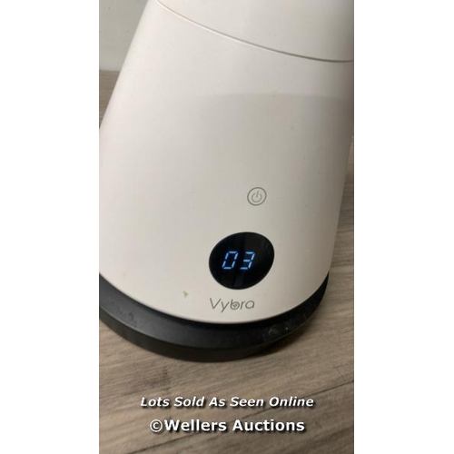 30 - VYBRA 3 IN 1 HEATER, COOLER & IONISER, WHITE (VS001W) / POWERS UP / MISSING REMOTE