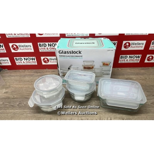 49 - GLASSLOCK GLASS FOOD STORAGE CONTAINER SET / MINIMAL SIGNS OF USE / C30