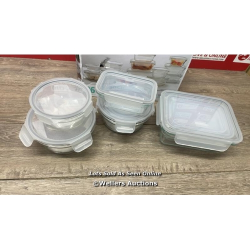 49 - GLASSLOCK GLASS FOOD STORAGE CONTAINER SET / MINIMAL SIGNS OF USE / C30