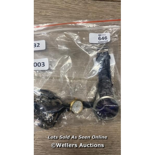 646 - BAG OF X4 WATCHES INC\TIMEX ,TIMECO. / DS [0]