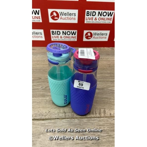 69 - ZULU KIDS TRITAN WATERBOTTLE 511ML, 3 PACK / SIGNS OF USE / C31