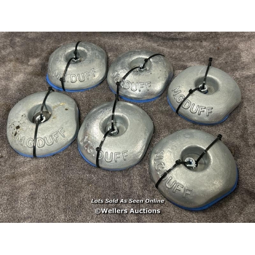 8016 - X6 NEW MCDUFF ANODES, 15CM DIA / T14