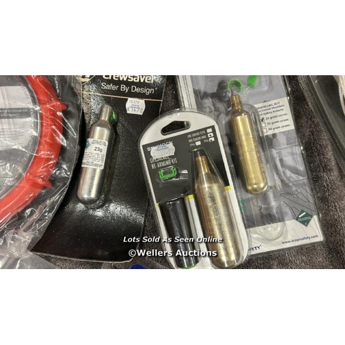 8038 - NEW BOATING ITEMS INCLUDING LIFE JACKET REARMING KITS, WATERTIGHT LOCKER DOORS, REARMING CAPSULES AN... 