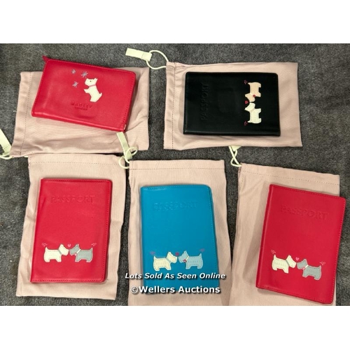 8045 - X4 NEW RADLEY PASSPORT HOLDERS AND X1 NEW RADLEY WALLET / T18