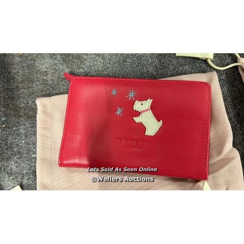 8045 - X4 NEW RADLEY PASSPORT HOLDERS AND X1 NEW RADLEY WALLET / T18