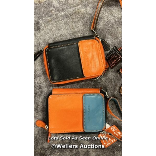 8047 - X8 ASSORTED SMALL BAGS AND WALLETS INCLUDING SAVILE ROW, PIERRE CARDIN, FUTURA AND GRAFFITI, ALL APP... 