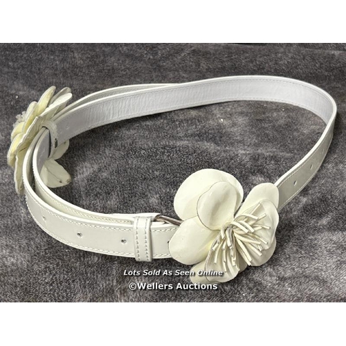 8069 - ANNE FONTAINE LEATHER BELT (RRP £300) / T22