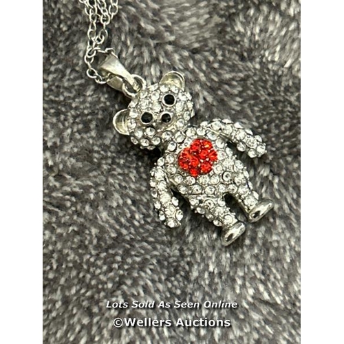 8072 - COSTUME JEWELLERY INCLUDING TEDDY BEAR NECKLACE / T22