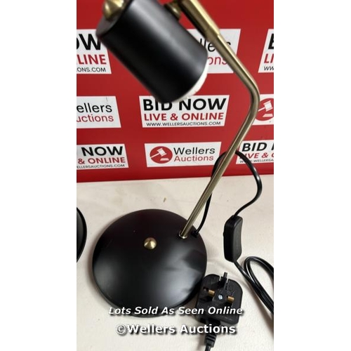 8380 - LEITMOTIV HOOD 38CM DESK LAMP / FINISH: BLACK / RRP: 61.99 / C3