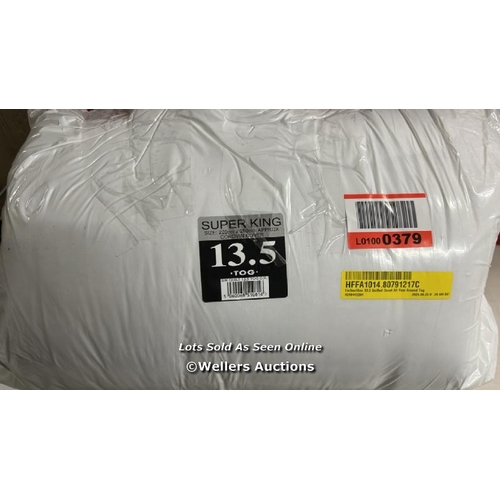 8397 - WHITE NOISE 13.5 TOG  HOLLOW FIBER QUILT BEDDING LIGHT WEIGHT WINTER WARM / SIZE: SUPER KING / RRP: ... 