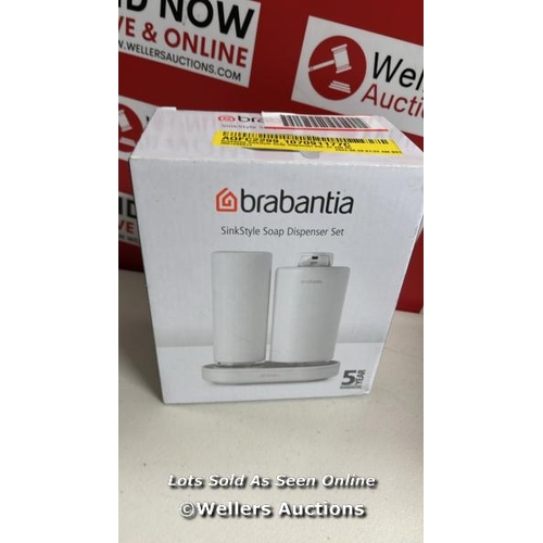 8431 - BRABANTIA BRABANTIA SINKSTYLE SOAP DISPENSER SET, 2X 200 ML  / FINISH: MINERAL FRESH WHITE / RRP: 36... 