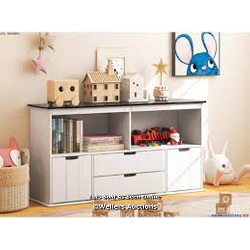 9046 - KIDS TOY STORAGE ORGANIZER WITH BLACKBOARD TOP-4-DRAWER