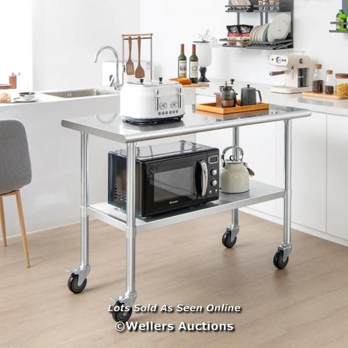 9054 - RECTANGULAR KITCHEN TABLE METAL 61 X 122 X 81 CM