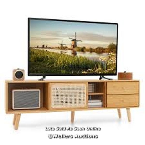 9059 - BAMBOO TV STAND FOR TV UP TO 65 INCH